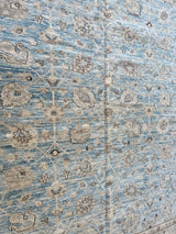 Light Blue Floral Rug