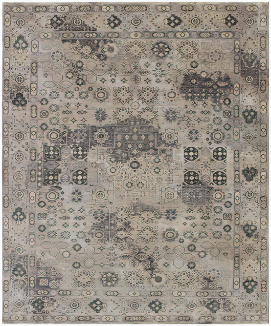 Transitional Brown and Tan Area Rug
