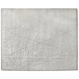 Grey Crossed Lines Wool Area Rug