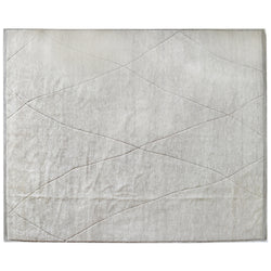 Grey Crossed Lines Wool Area Rug