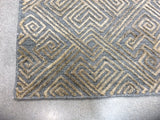 Charcoal High Low Geometric Design Rug