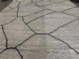 Beige and Charcoal Moroccan Design Rug
