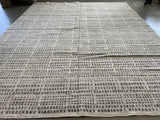 Charcoal and Ivory Squares Area Rug