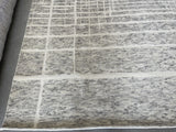 Ivory and Charcoal Geometric Design Area Rug