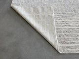 Ivory and Charcoal Geometric Design Area Rug