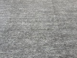Ivory and Charcoal Stripe Cut and Loop Area Rug