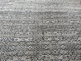 Cream and Charcoal Cut and Loop Area Rug