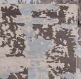 Abstract Light Blue, Taupe and Beige Rug