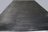 Charcoal High Low Wool Area Rug