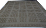 Windowpanes Cut and Loop Tibetan Design Rug
