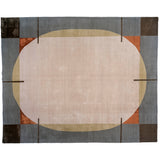 Contemporary Shapes Wool and Silk Area Rug