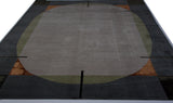 Contemporary Shapes Wool and Silk Area Rug