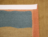 Red, Gold and Blue Kilim Look Tibetan Design Rug