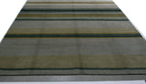 Earth Tones Tibetan Design Stripe Rug