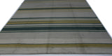 Earth Tones Tibetan Design Stripe Rug