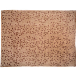 Brown Floral Tracery Area Rug