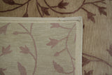 Brown Floral Tracery Area Rug