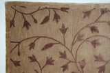 Brown Floral Tracery Area Rug