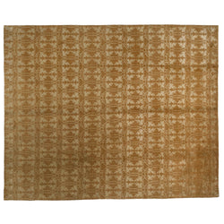 Silver and Gold Floral Area Rug