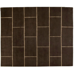 Chocolate Brick Wool and Silk Rug