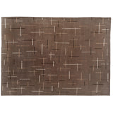 Crossed Lines Tibetan Design Wool Area Rug