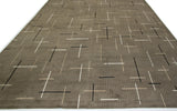 Crossed Lines Tibetan Design Wool Area Rug