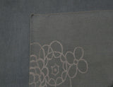 Floral Doodle Grey Wool and Silk Area Rug