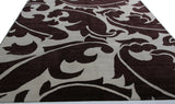 Chocolate and Cream Contemporary Area Rug