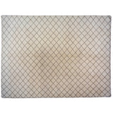 Crossed Lines Cream Wool Area Rug