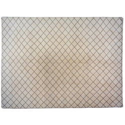 Crossed Lines Cream Wool Area Rug