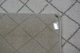 Crossed Lines Cream Wool Area Rug