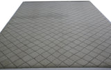 Crossed Lines Cream Wool Area Rug