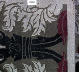 Dark Gray Damask-Look Area Rug
