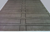 Silver and Black Blocks Area Rug
