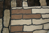Brown Cobblestones Area Rug