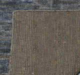 Blue and Brown Jute Area Rug
