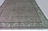 Grey and Ivory Transitional Wool Area Rug