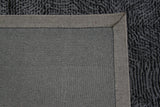 Ripples Hand Tufted Rug in Black and Gray