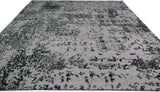 Silver and Lilac Abstract Rug