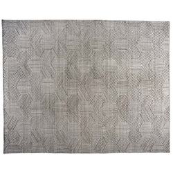 Gray Geometric Design Rug