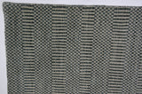 Stripes and Checks Area Rug in Steel and Grey