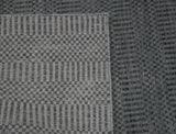 Stripes and Checks Area Rug in Charcoal and Grey