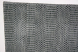 Stripes and Checks Area Rug in Charcoal and Grey