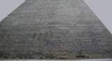 Silver and Beige "Erased" Style Area Rug