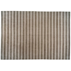 Brown and Beige Stripe Nepalese Area Rug
