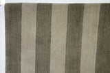 Brown and Beige Stripe Nepalese Area Rug