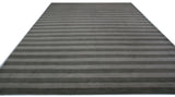 Brown and Beige Stripe Nepalese Area Rug