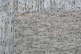 Black and White Loop and Cut Area Rug