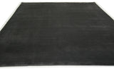 Window Design Dark Grey Wool Area Rug