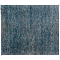 Blue and White Patchwork Look Area Rug